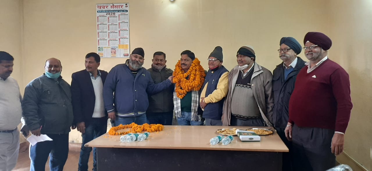 यातायात नगर में दर्जा राज्यमंत्री तरुण बंसल का भव्य स्वागत
